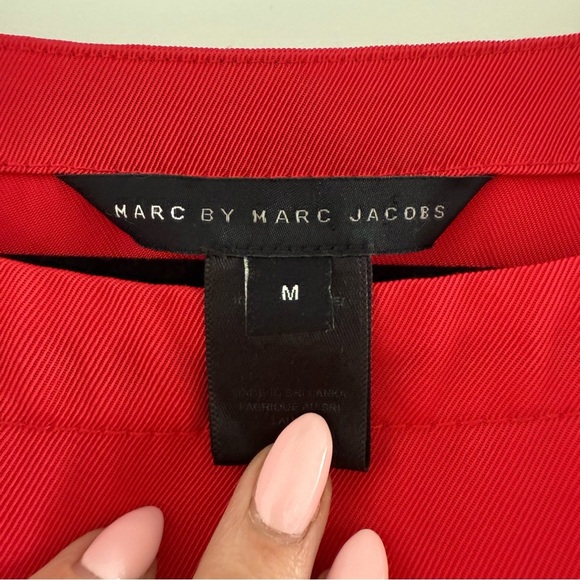 Marc Jacobs red long sleeve mini dress with zip detail - size Medium (M) - Picture 4 of 4